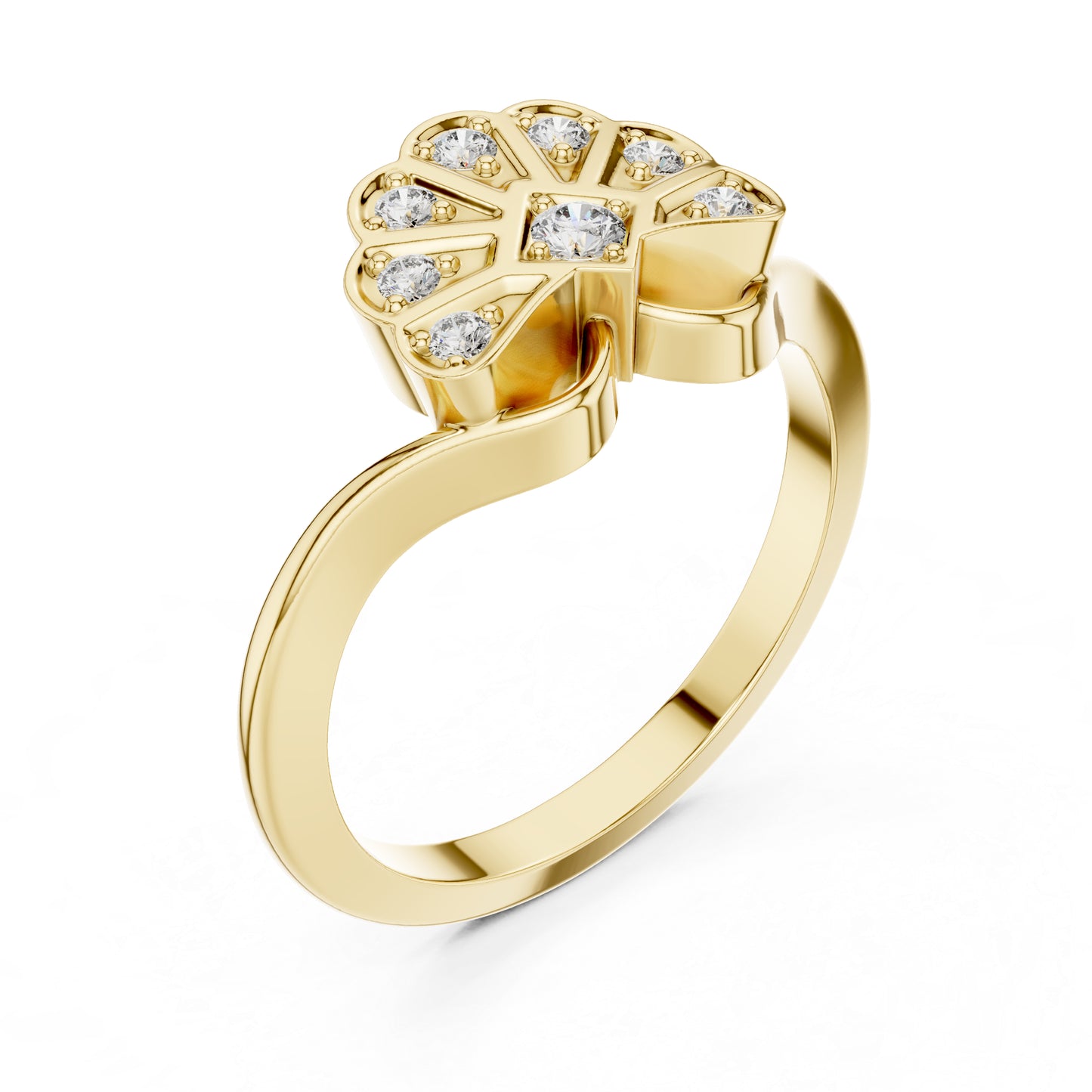 14K Rose Gold Round Lab-Grown Diamond Drop Ring for Women | Everyday Wear | Pure Carat