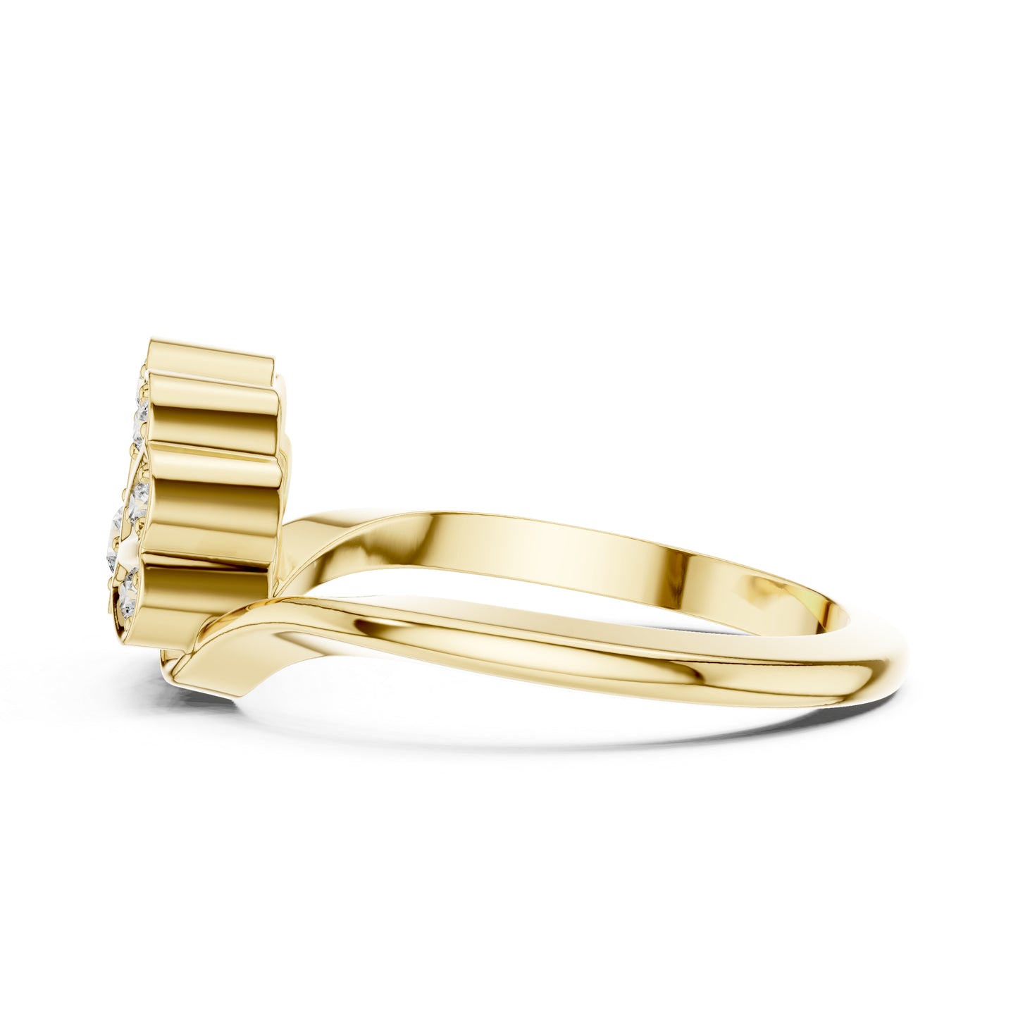 14K Rose Gold Round Lab-Grown Diamond Drop Ring for Women | Everyday Wear | Pure Carat