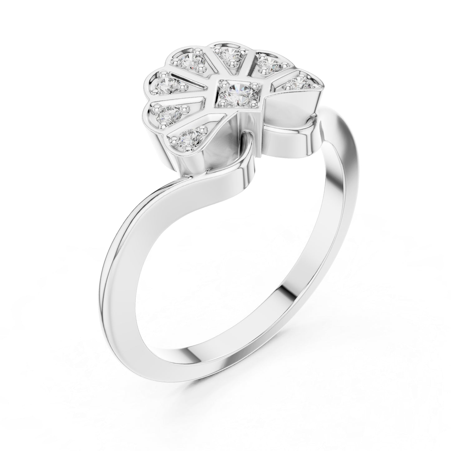 14K Rose Gold Round Lab-Grown Diamond Drop Ring for Women | Everyday Wear | Pure Carat