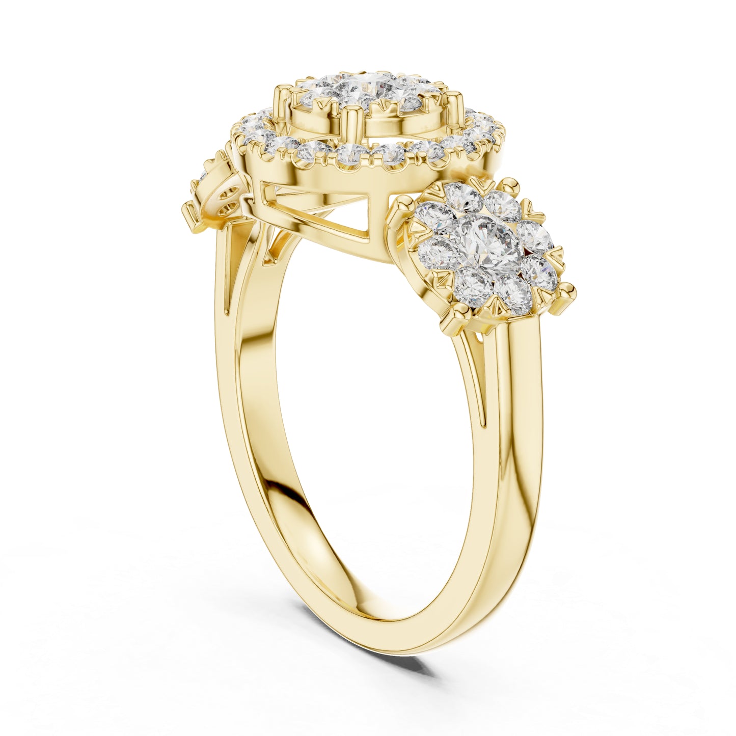 14K Yellow Gold Round Lab-Grown Diamond Ring for Women | Everyday Wear | Pure Carat
