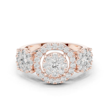 14K Yellow Gold Round Lab-Grown Diamond Ring for Women | Everyday Wear | Pure Carat