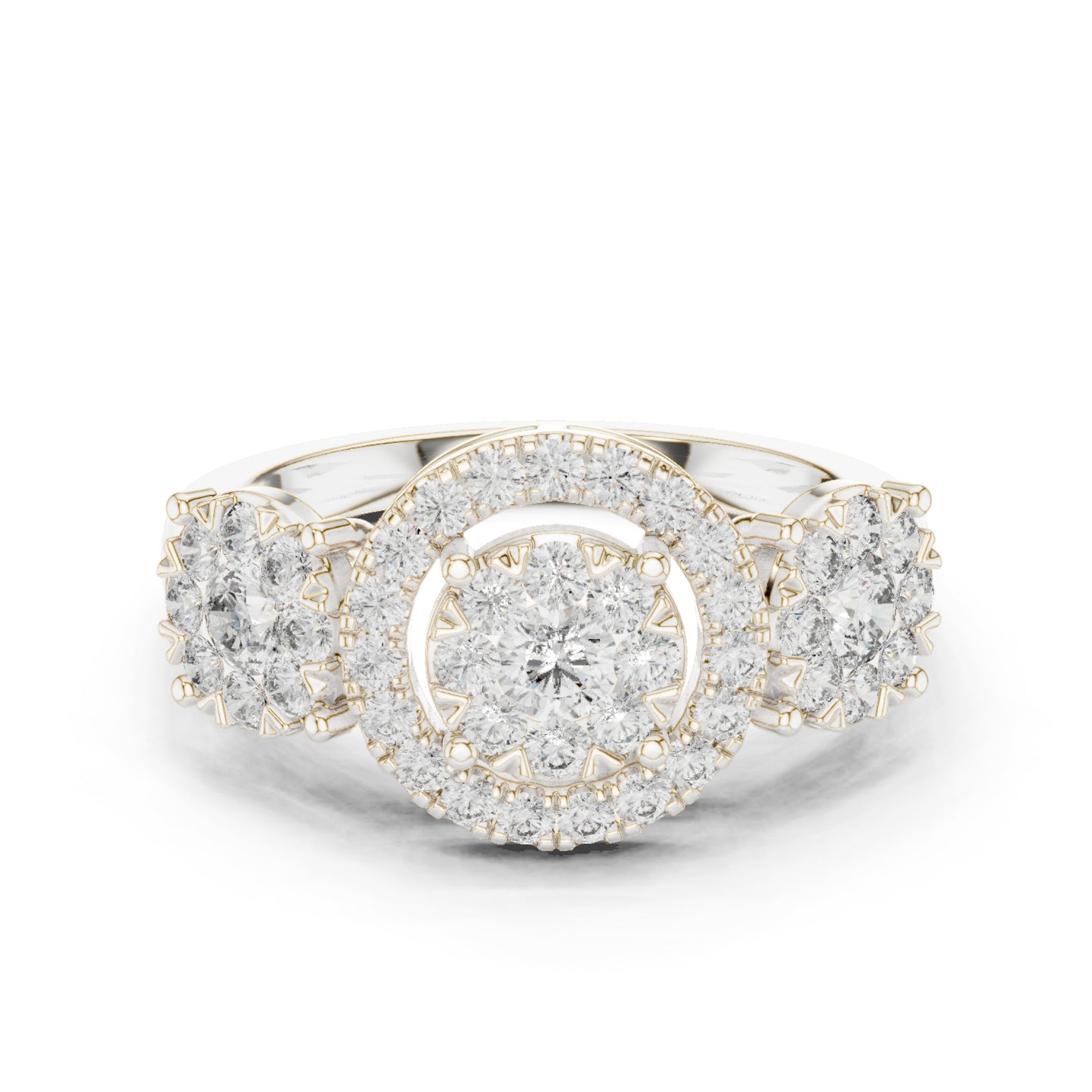 14K Yellow Gold Round Lab-Grown Diamond Ring for Women | Everyday Wear | Pure Carat