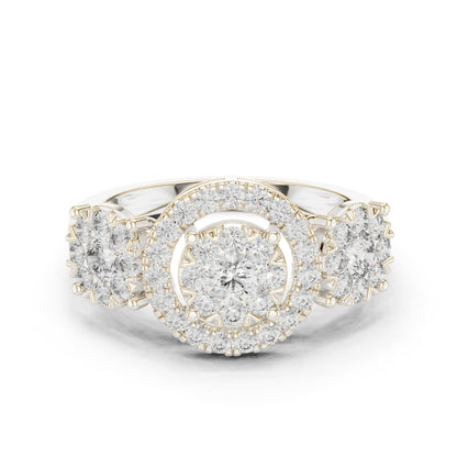 14K Yellow Gold Round Lab-Grown Diamond Ring for Women | Everyday Wear | Pure Carat
