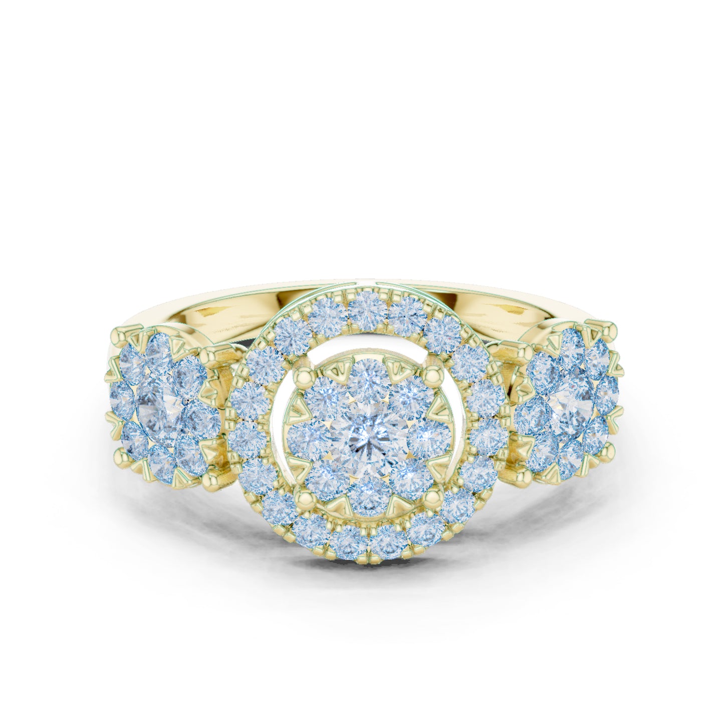 14K Yellow Gold Round Lab-Grown Diamond Ring for Women | Everyday Wear | Pure Carat