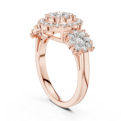 14K Yellow Gold Round Lab-Grown Diamond Ring for Women | Everyday Wear | Pure Carat