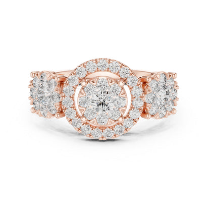 14K Yellow Gold Round Lab-Grown Diamond Ring for Women | Everyday Wear | Pure Carat