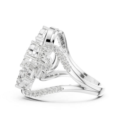 18K Rose Gold Round Lab-Grown Diamond Ring for Women | Office Wear | Pure Carat