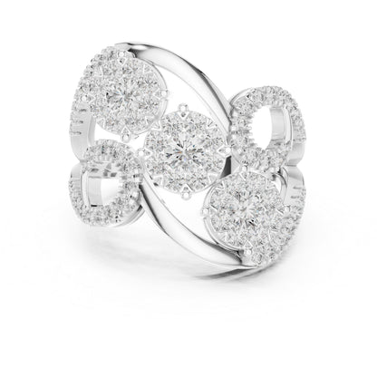 18K Rose Gold Round Lab-Grown Diamond Ring for Women | Office Wear | Pure Carat
