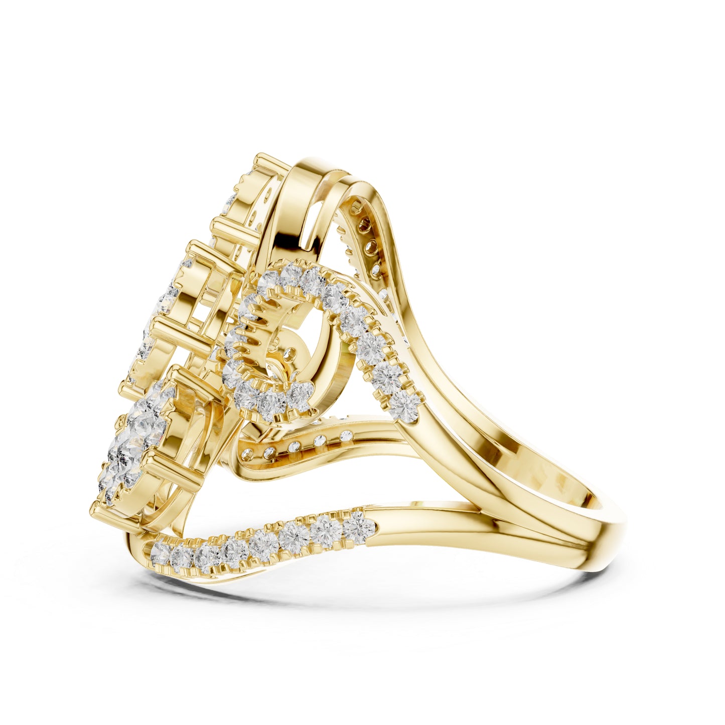 18K Rose Gold Round Lab-Grown Diamond Ring for Women | Office Wear | Pure Carat
