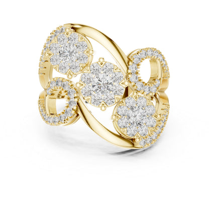 18K Rose Gold Round Lab-Grown Diamond Ring for Women | Office Wear | Pure Carat