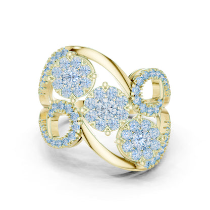 18K Rose Gold Round Lab-Grown Diamond Ring for Women | Office Wear | Pure Carat