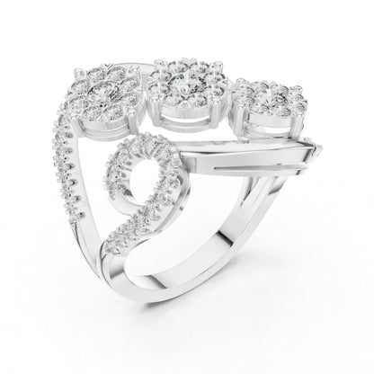18K Rose Gold Round Lab-Grown Diamond Ring for Women | Office Wear | Pure Carat