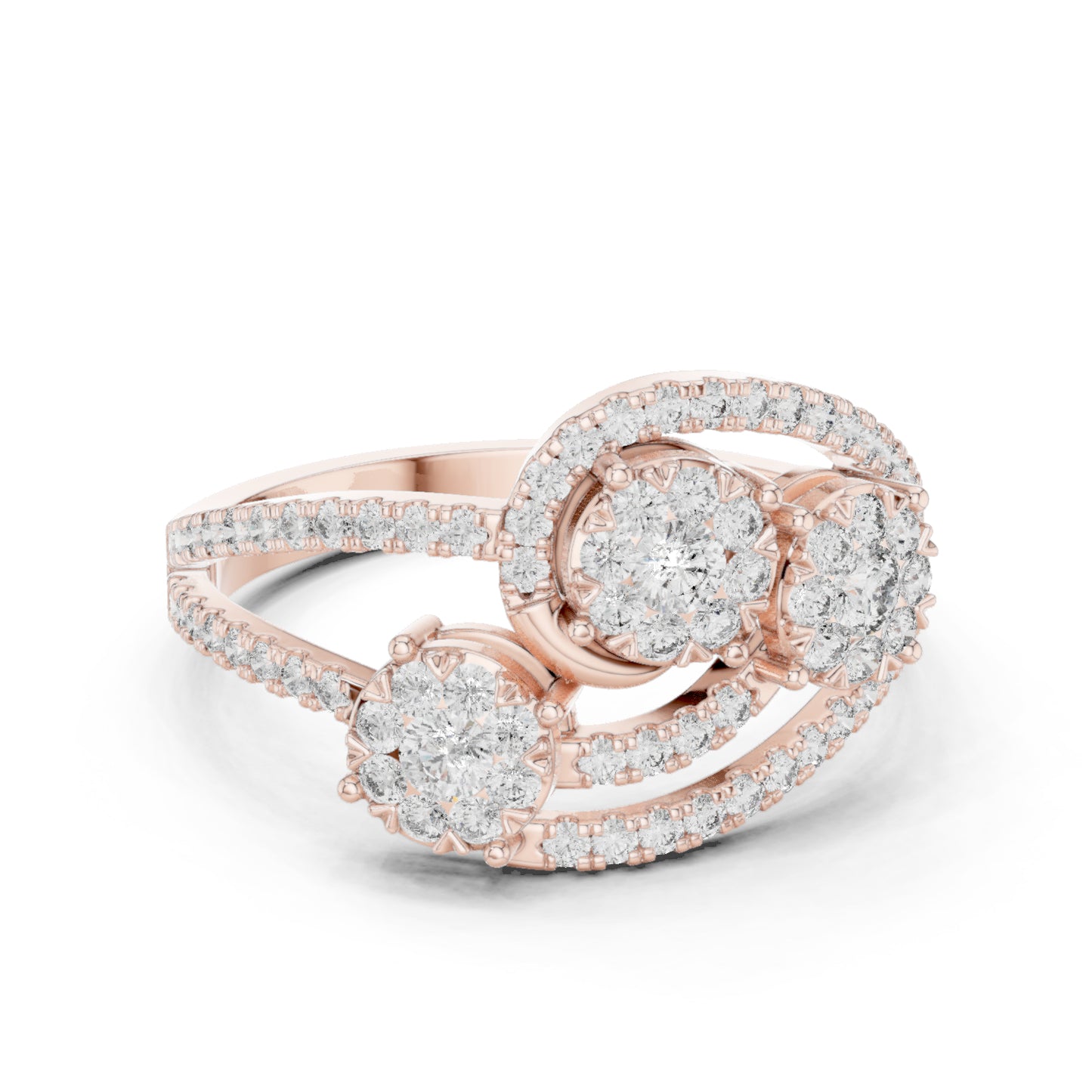 14K White Gold Round Lab-Grown Diamond Drop Ring for Women | Office Wear | Pure Carat