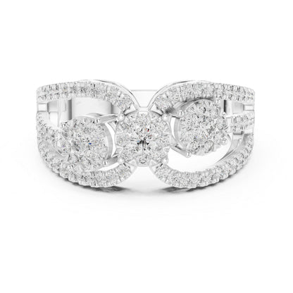 14K Yellow Gold Round Lab-Grown Diamond Ring for Women | Party Wear | Pure Carat