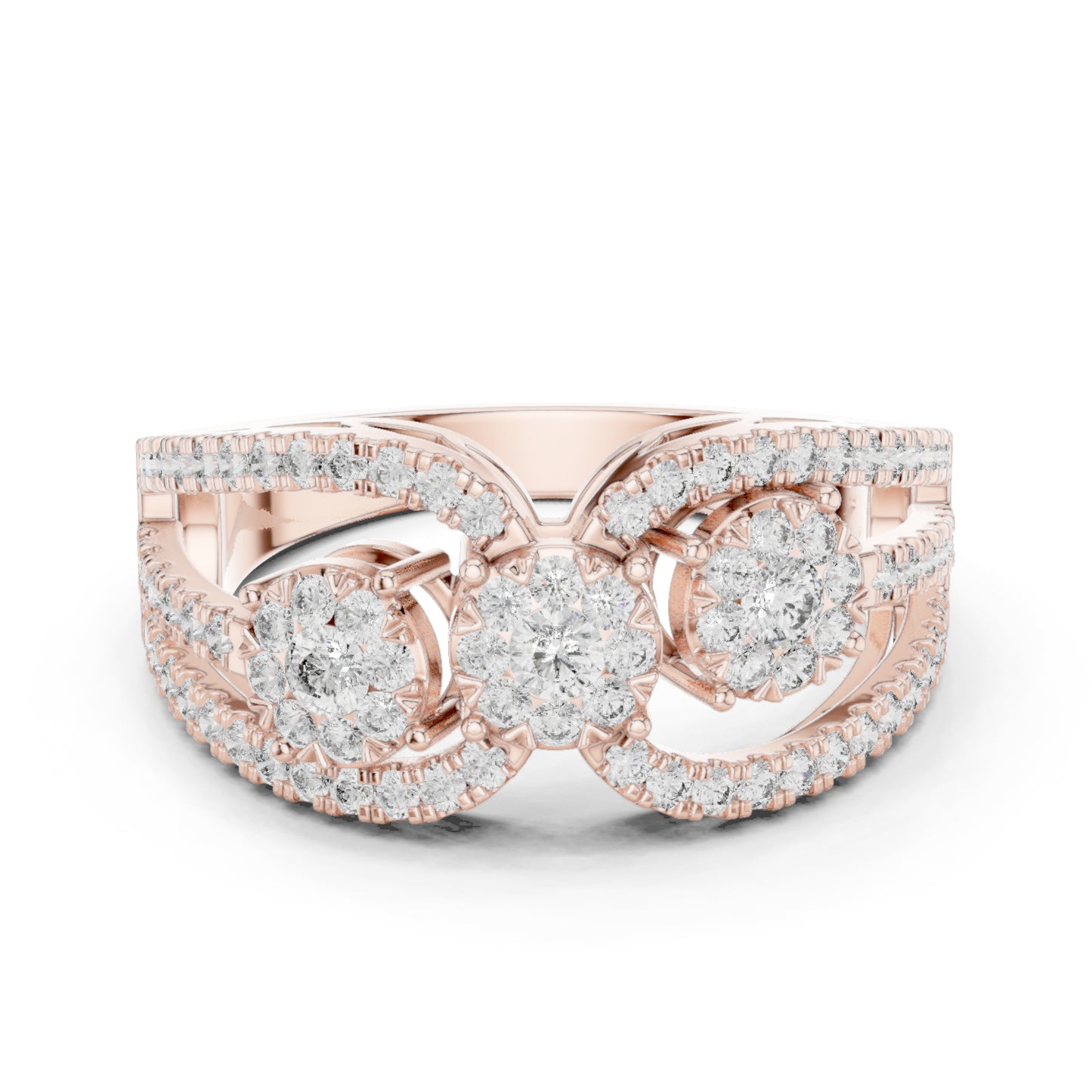 14K Yellow Gold Round Lab-Grown Diamond Ring for Women | Party Wear | Pure Carat