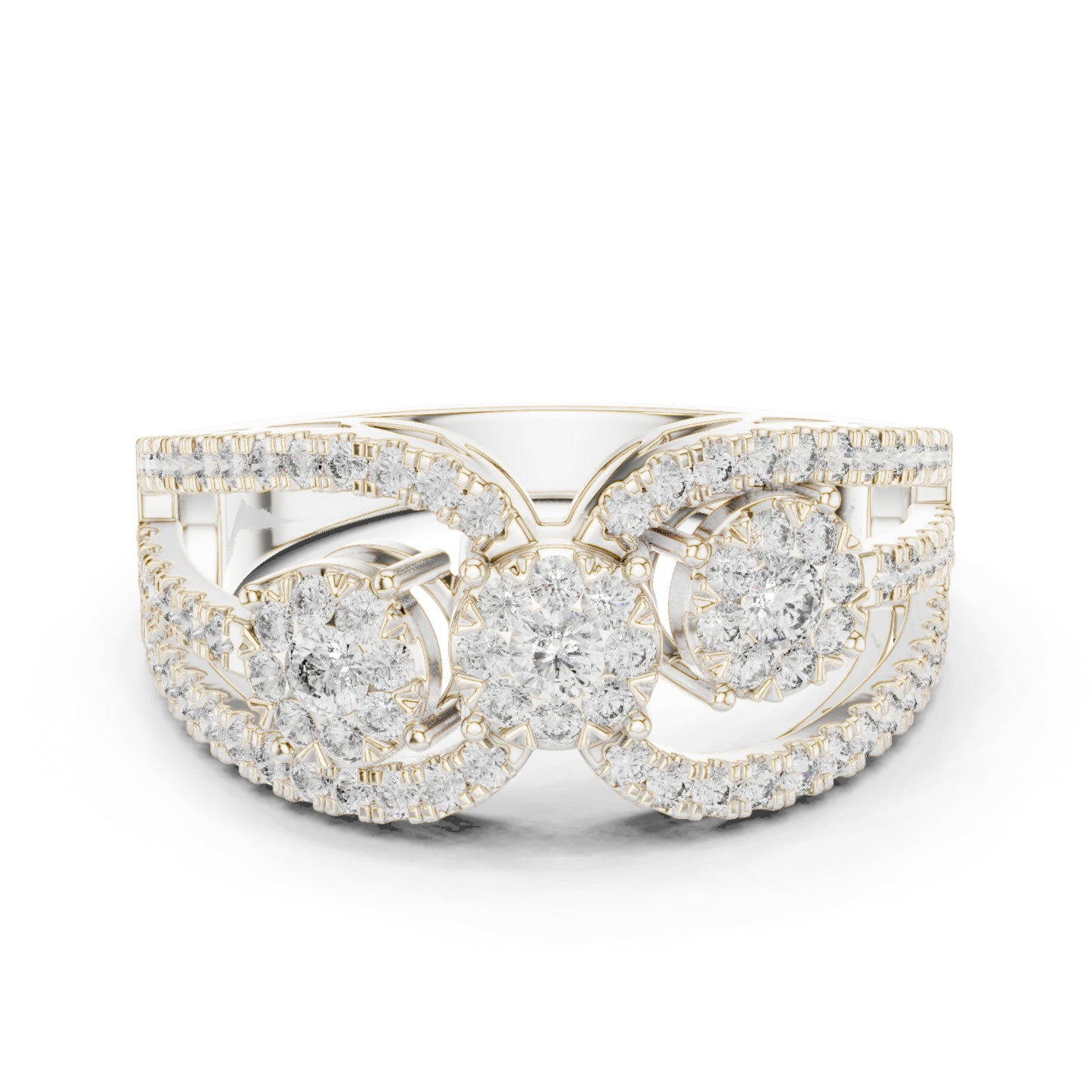 14K Yellow Gold Round Lab-Grown Diamond Ring for Women | Party Wear | Pure Carat