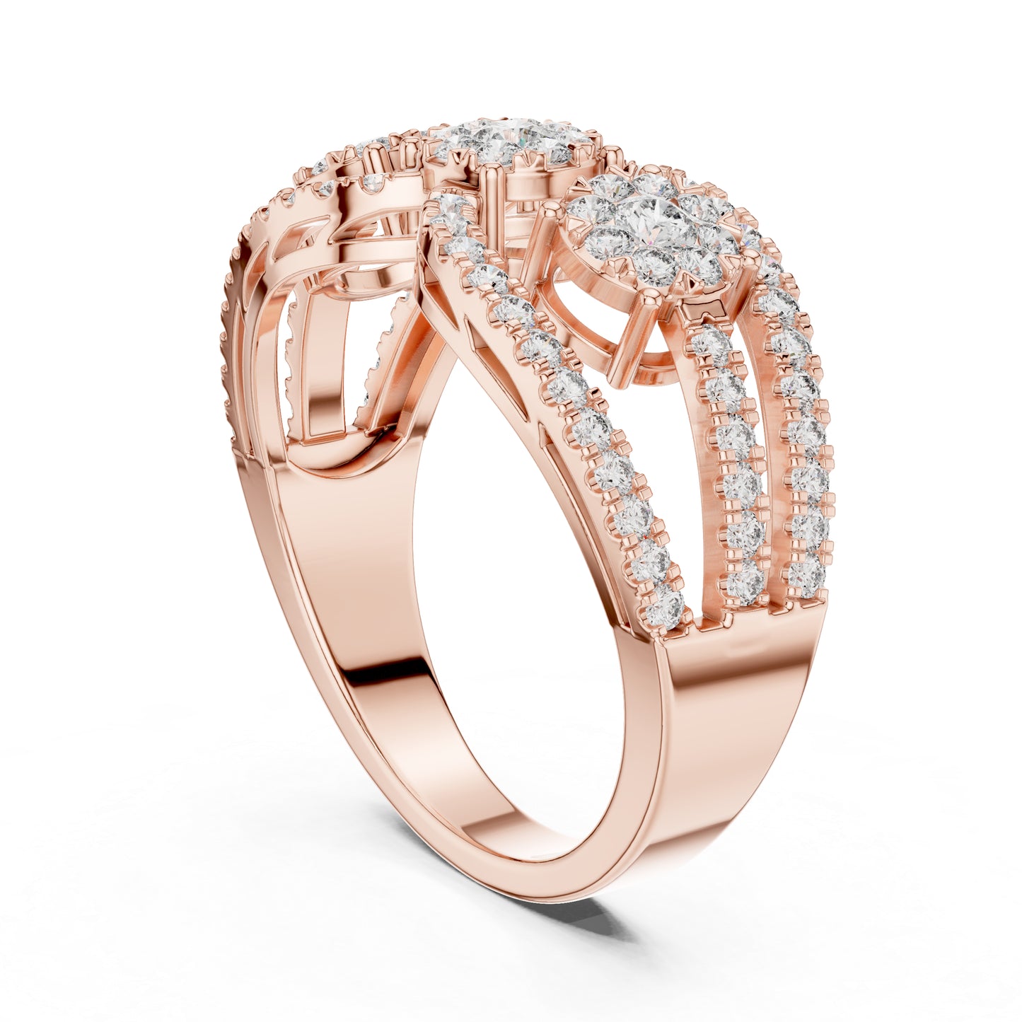 14K Yellow Gold Round Lab-Grown Diamond Ring for Women | Party Wear | Pure Carat