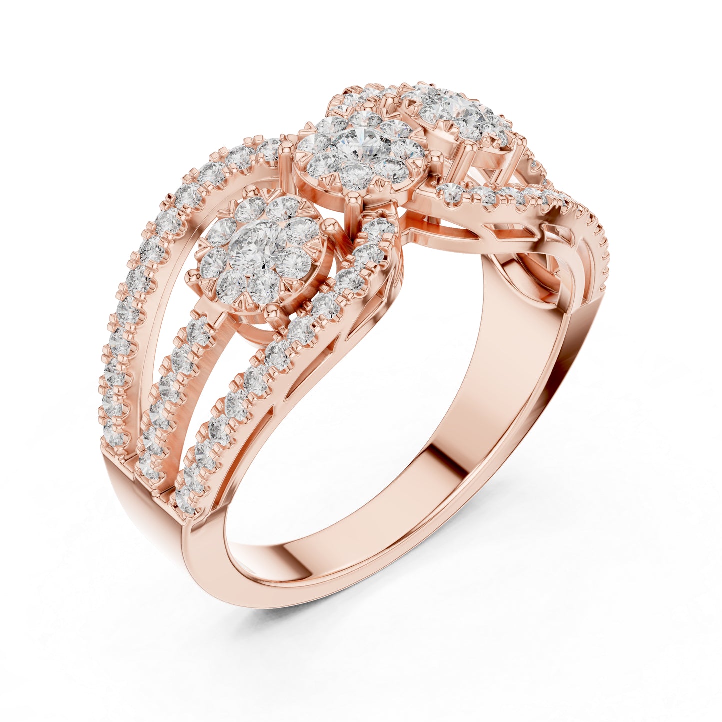 14K Yellow Gold Round Lab-Grown Diamond Ring for Women | Party Wear | Pure Carat