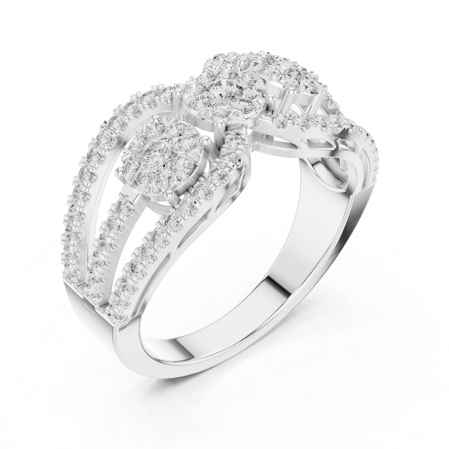14K Yellow Gold Round Lab-Grown Diamond Ring for Women | Party Wear | Pure Carat