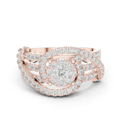 18K Yellow Gold Round Lab-Grown Diamond Engagement Ring for Women | Pure Carat