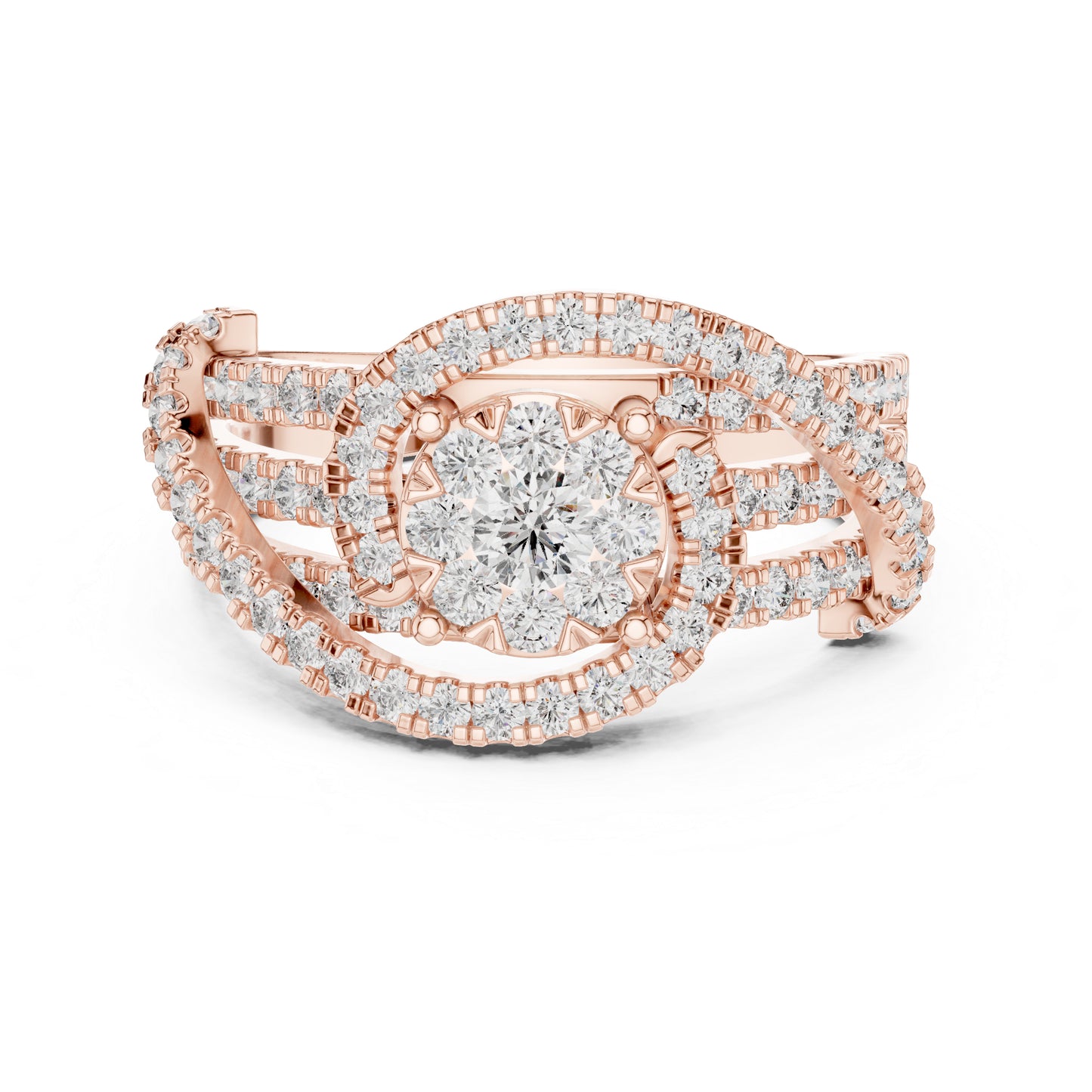 18K Yellow Gold Round Lab-Grown Diamond Engagement Ring for Women | Pure Carat