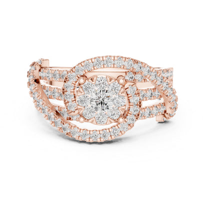 18K Yellow Gold Round Lab-Grown Diamond Engagement Ring for Women | Pure Carat