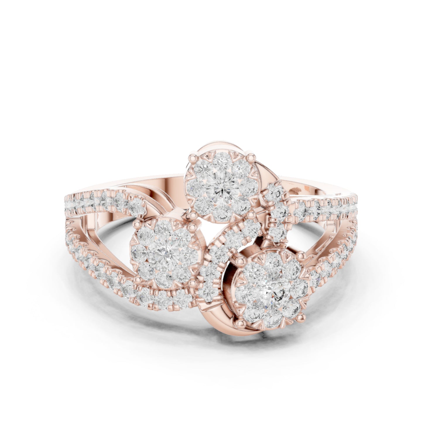18K White Gold Round Lab-Grown Diamond Drop Ring for Women | Everyday Wear | Pure Carat