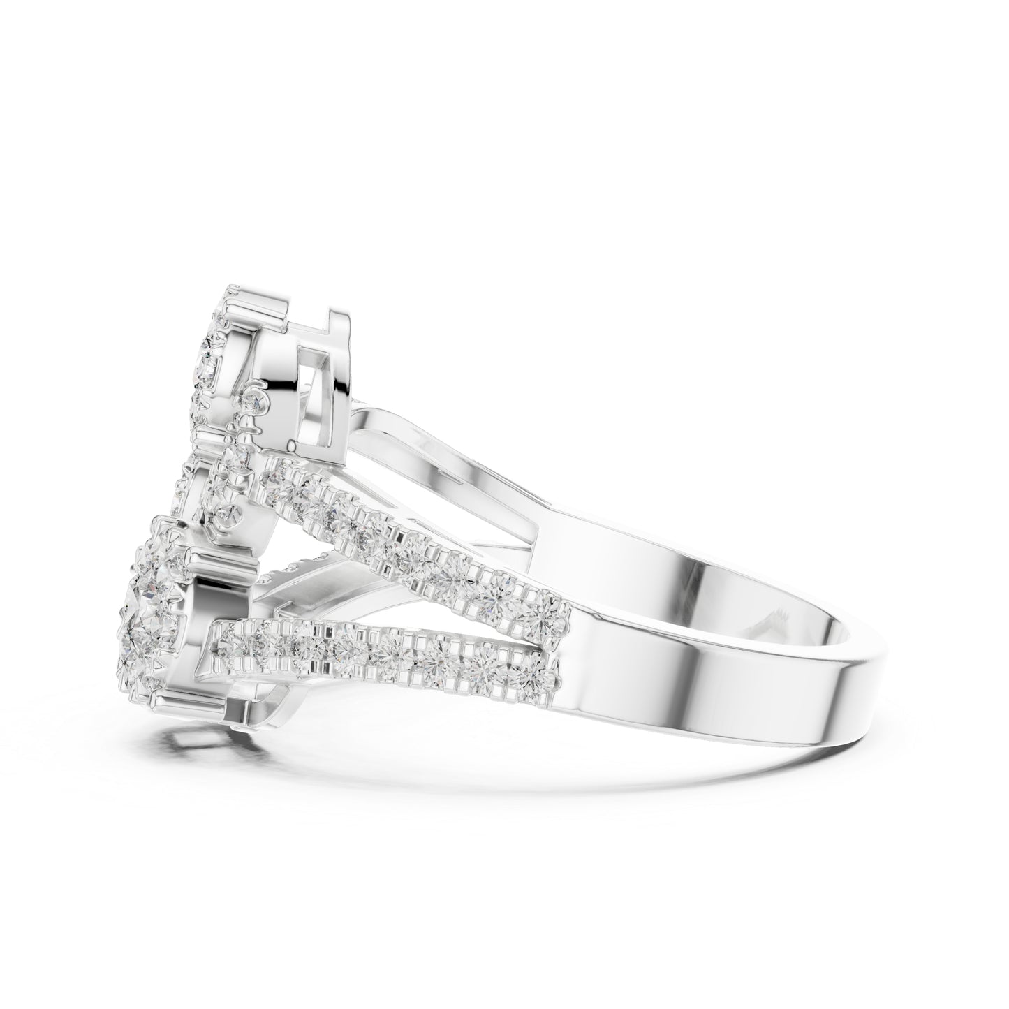 18K White Gold Round Lab-Grown Diamond Drop Ring for Women | Everyday Wear | Pure Carat
