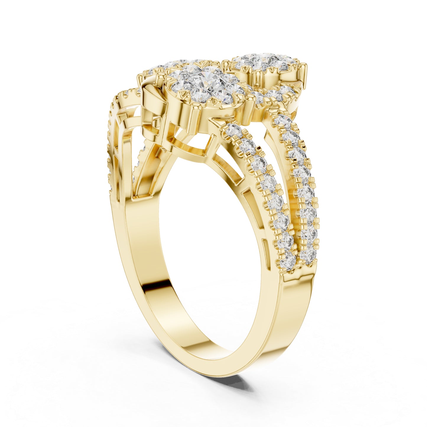18K White Gold Round Lab-Grown Diamond Drop Ring for Women | Everyday Wear | Pure Carat