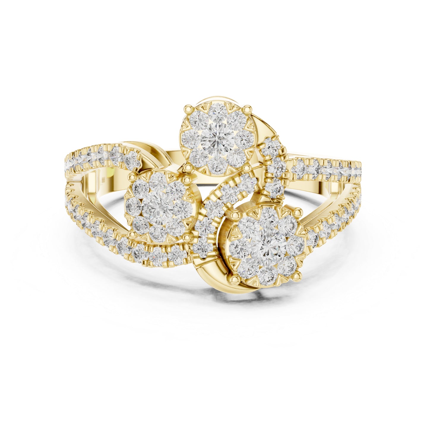 18K White Gold Round Lab-Grown Diamond Drop Ring for Women | Everyday Wear | Pure Carat