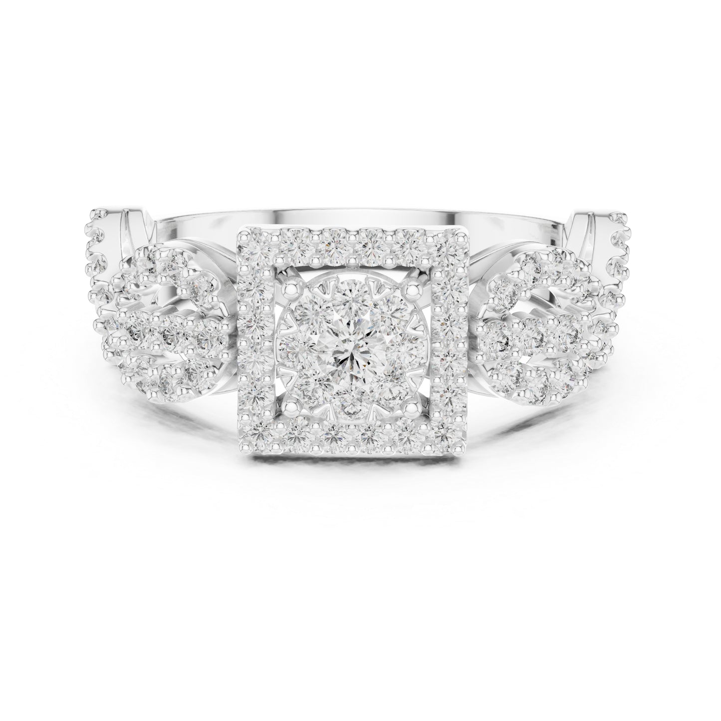 14K Rose Gold Round Lab-Grown Diamond Bridal Ring for Women | Pure Carat