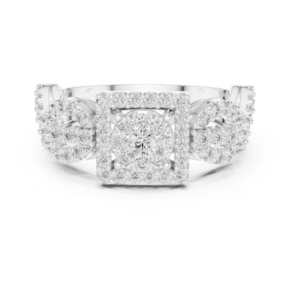 14K Rose Gold Round Lab-Grown Diamond Bridal Ring for Women | Pure Carat