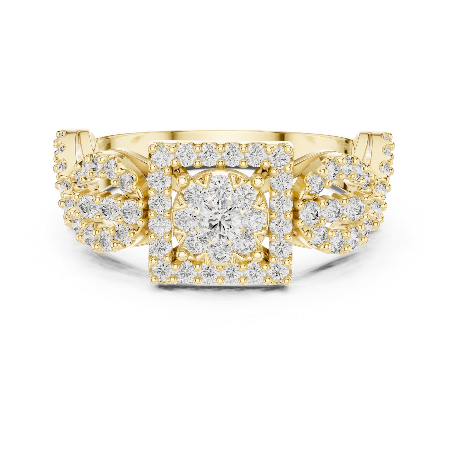 14K Rose Gold Round Lab-Grown Diamond Bridal Ring for Women | Pure Carat