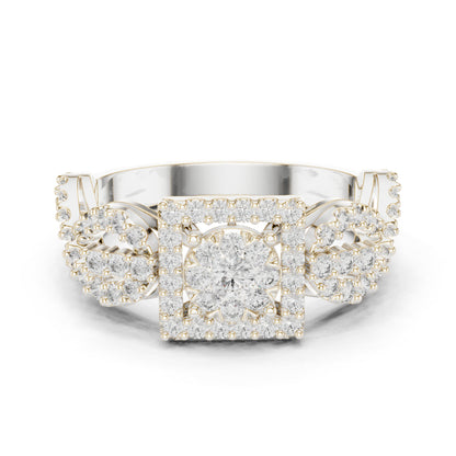 14K Rose Gold Round Lab-Grown Diamond Bridal Ring for Women | Pure Carat