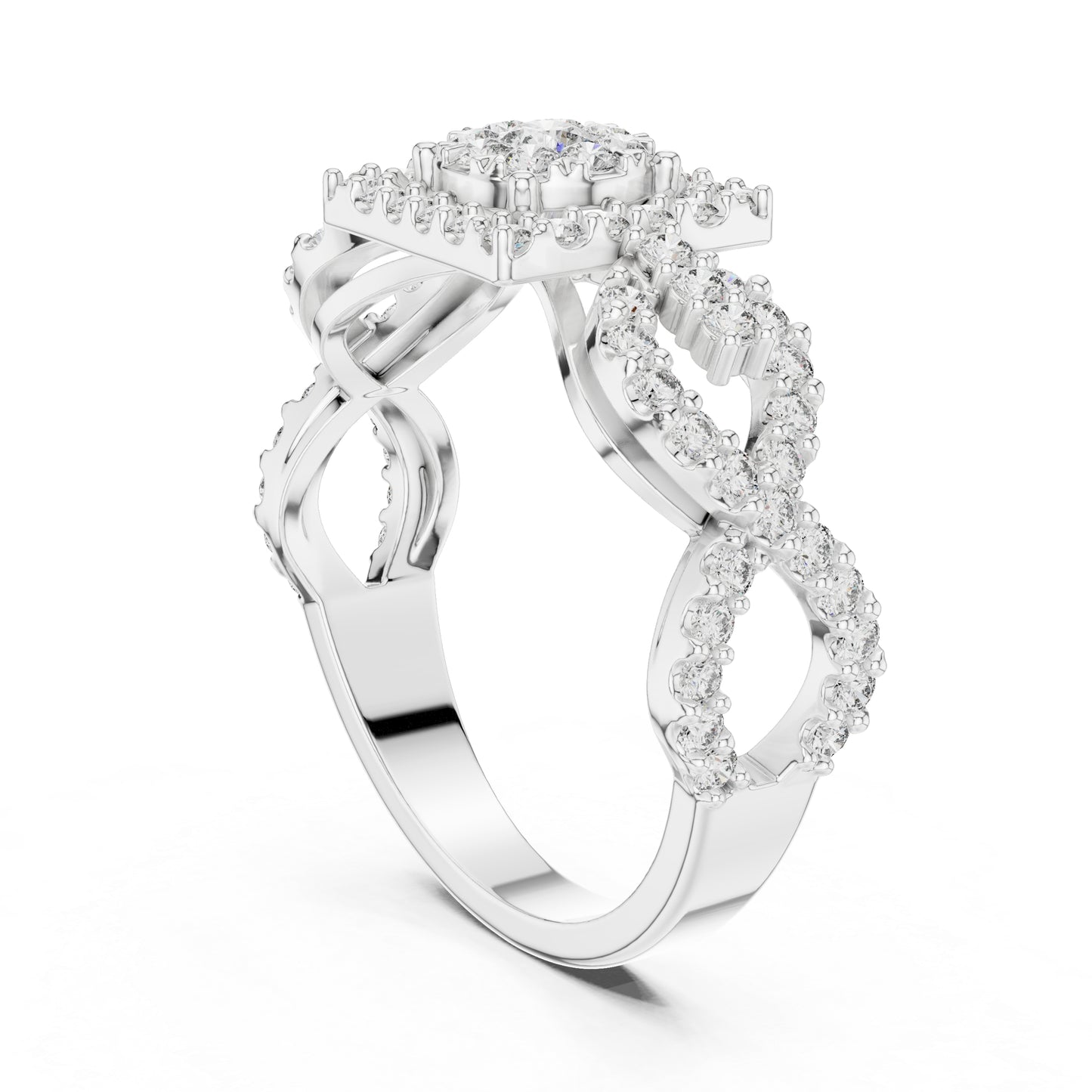 14K Rose Gold Round Lab-Grown Diamond Bridal Ring for Women | Pure Carat