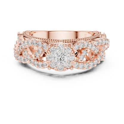 14K Yellow Gold Round Lab-Grown Diamond Solitaire Wedding Ring for Women | Pure Carat