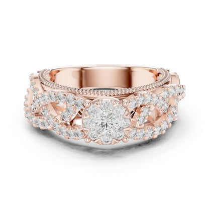 14K Yellow Gold Round Lab-Grown Diamond Solitaire Wedding Ring for Women | Pure Carat