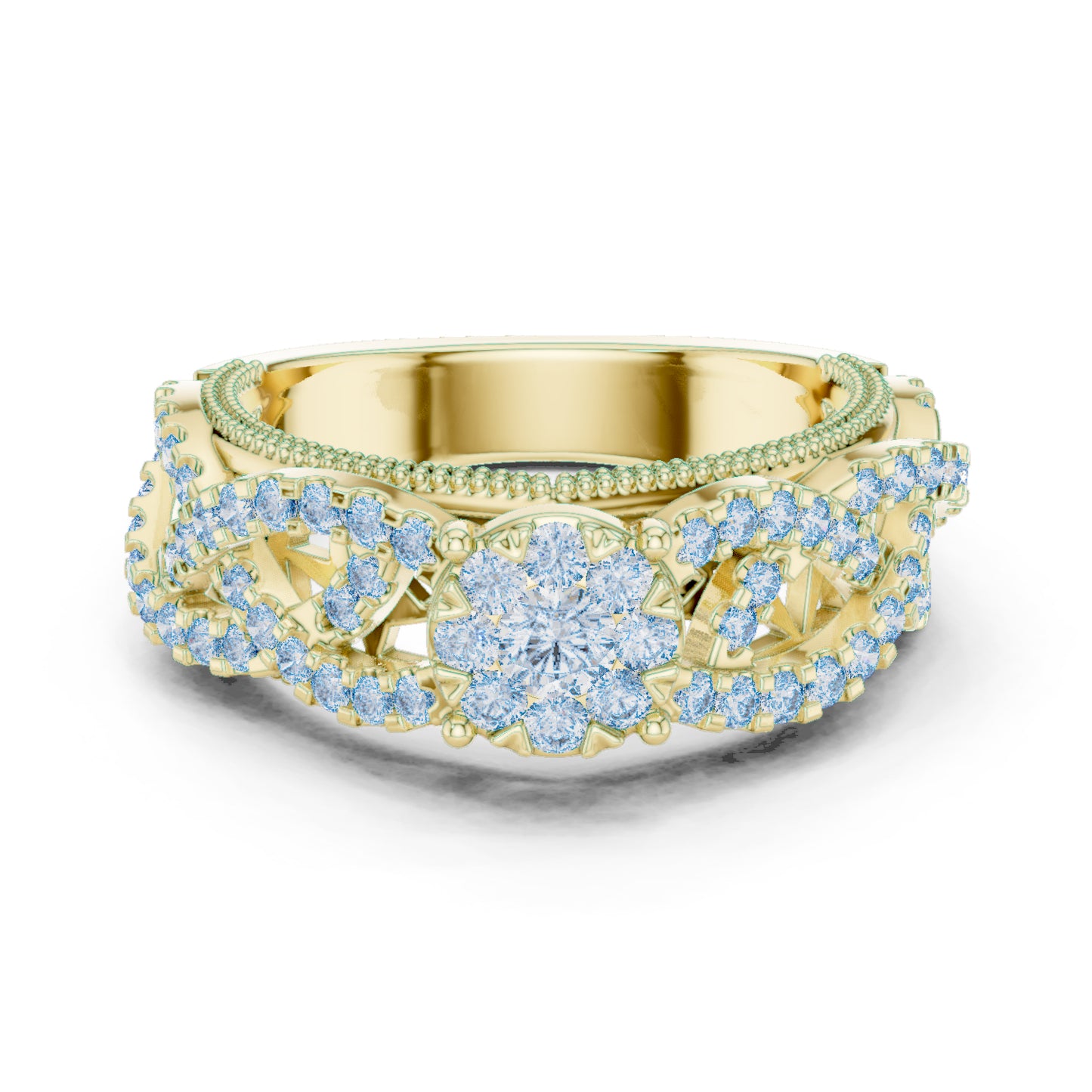 14K Yellow Gold Round Lab-Grown Diamond Solitaire Wedding Ring for Women | Pure Carat