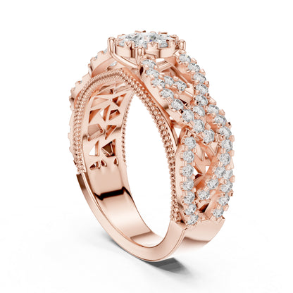 14K Yellow Gold Round Lab-Grown Diamond Solitaire Wedding Ring for Women | Pure Carat