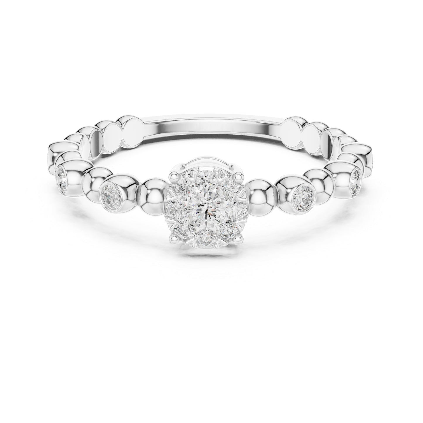 18K Yellow Gold Round Lab-Grown Diamond Ring for Women | Party Wear | Pure Carat