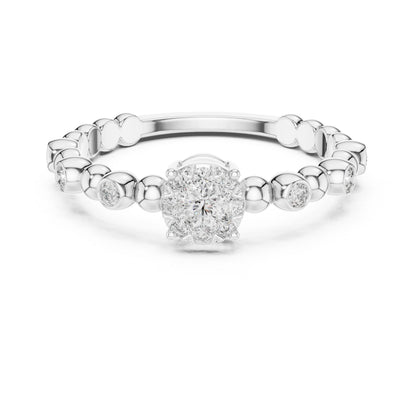 18K Yellow Gold Round Lab-Grown Diamond Ring for Women | Party Wear | Pure Carat