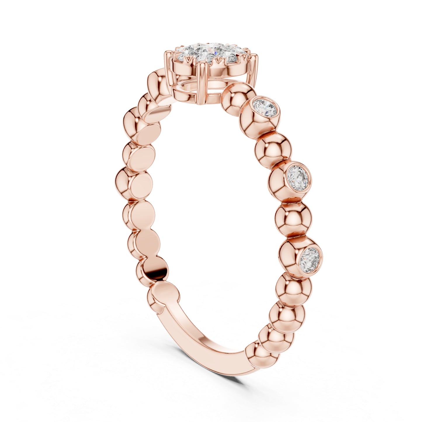 18K Yellow Gold Round Lab-Grown Diamond Ring for Women | Party Wear | Pure Carat