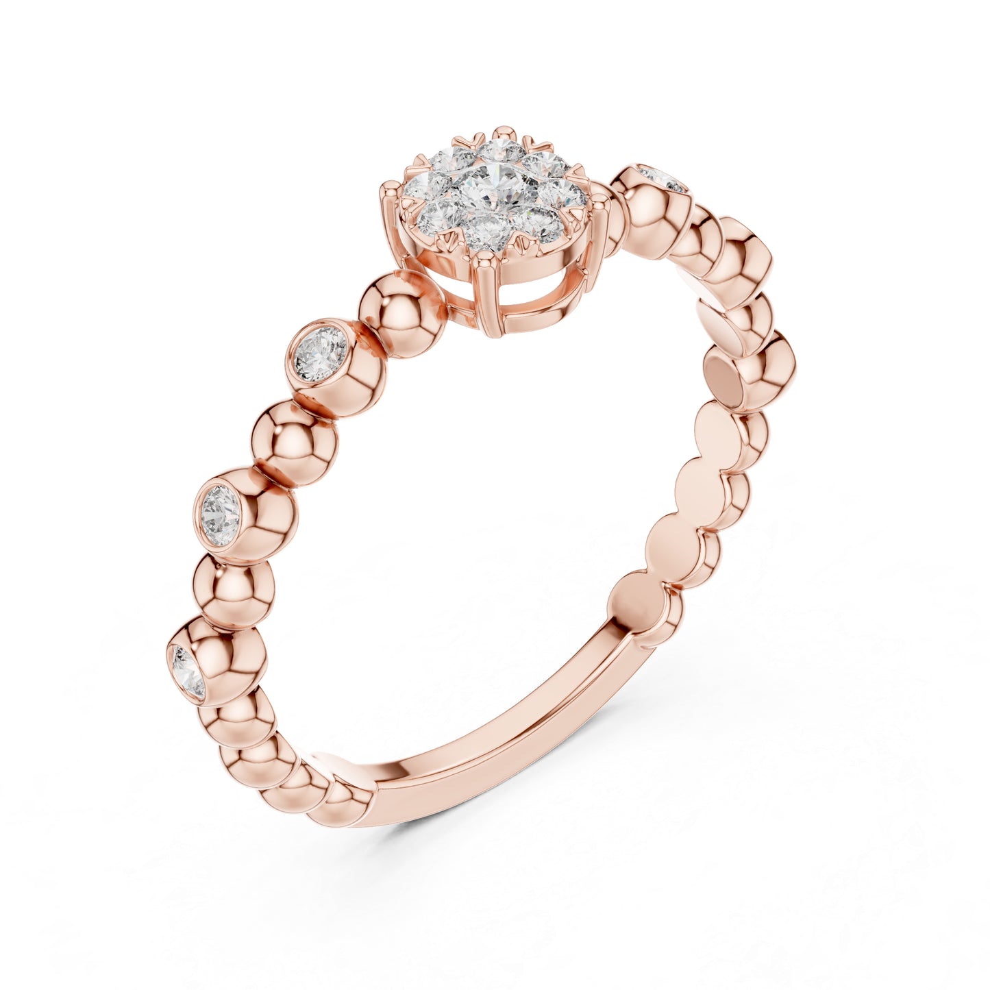 18K Yellow Gold Round Lab-Grown Diamond Ring for Women | Party Wear | Pure Carat