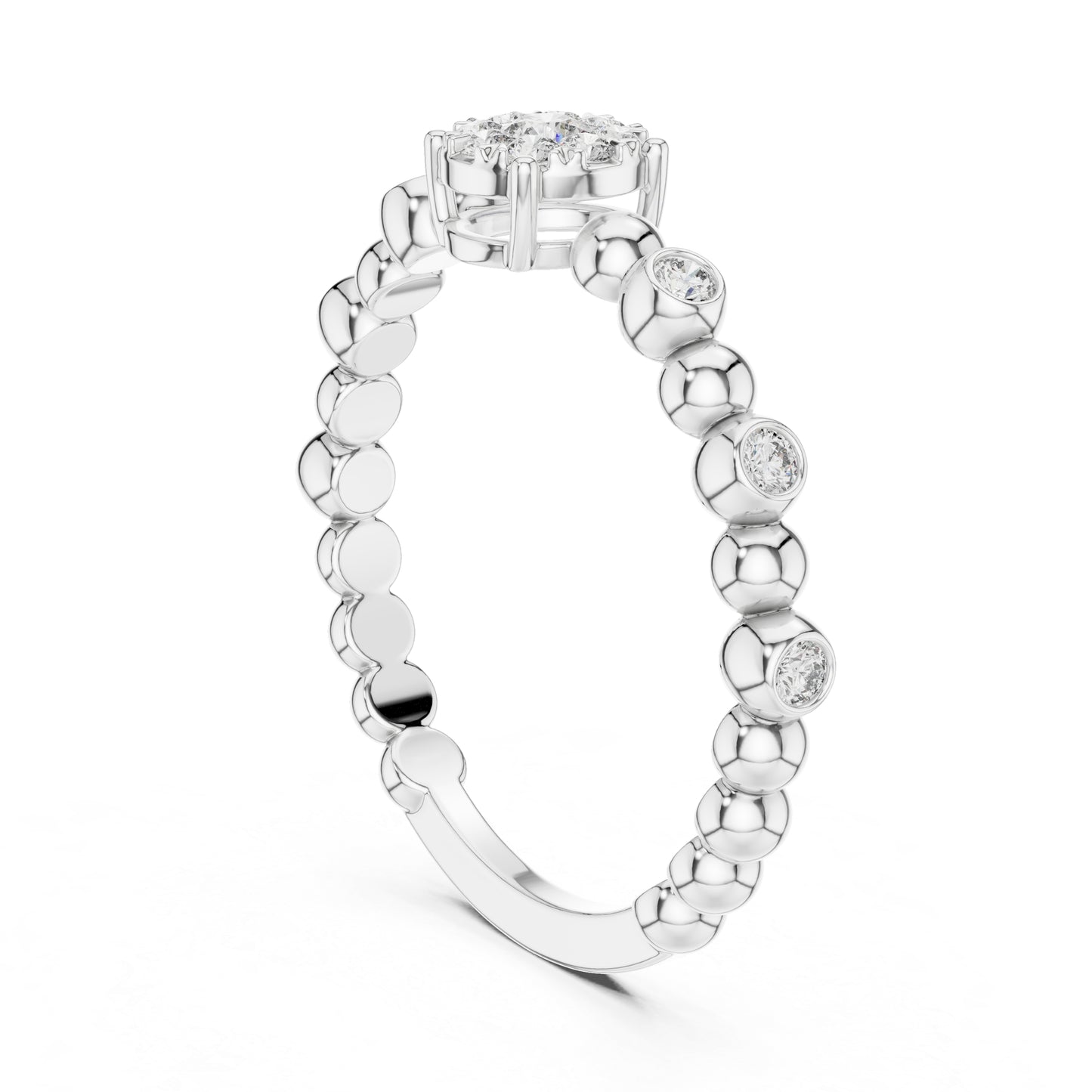 18K Yellow Gold Round Lab-Grown Diamond Ring for Women | Party Wear | Pure Carat