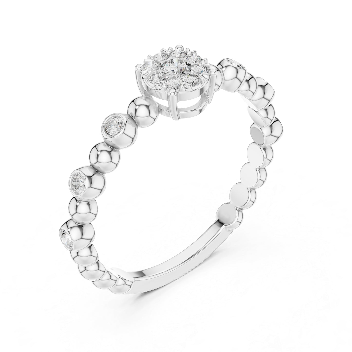 18K Yellow Gold Round Lab-Grown Diamond Ring for Women | Party Wear | Pure Carat