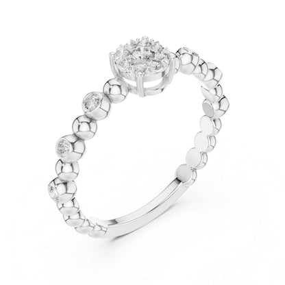 18K Yellow Gold Round Lab-Grown Diamond Ring for Women | Party Wear | Pure Carat