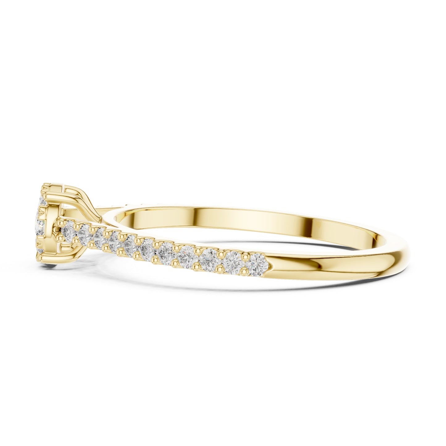 18K White Gold Round Lab-Grown Diamond Ring for Women | Everyday Wear | Pure Carat