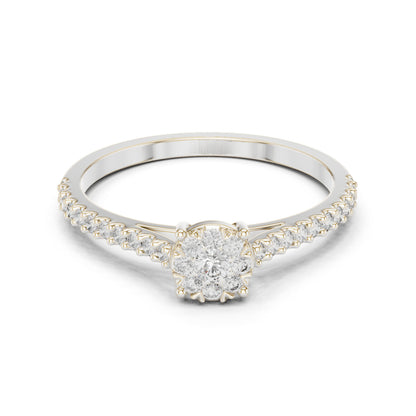 18K White Gold Round Lab-Grown Diamond Ring for Women | Everyday Wear | Pure Carat