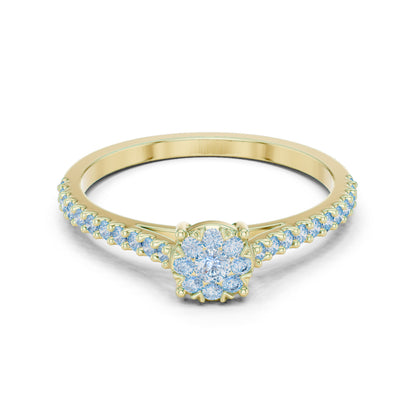 18K White Gold Round Lab-Grown Diamond Ring for Women | Everyday Wear | Pure Carat