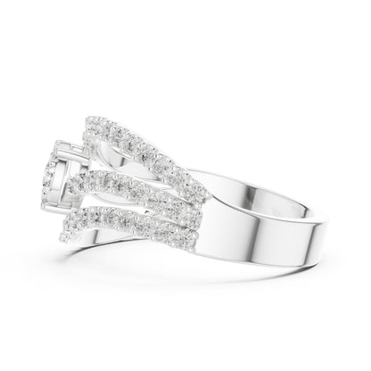 18K Yellow Gold Round Lab-Grown Diamond Ring for Women | Office Wear | Pure Carat